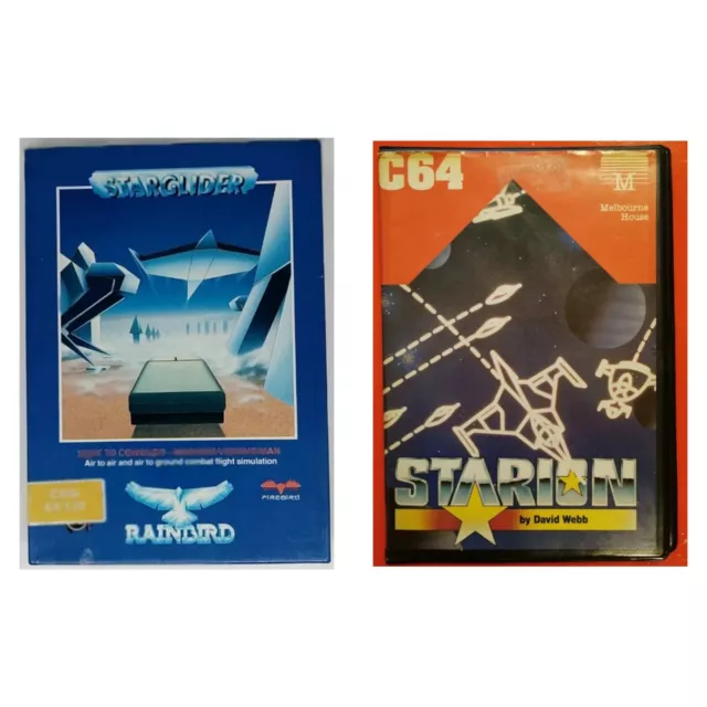 Starglider & Starion Commodore 64 Disk Game Complete Working *2 HIT SPACE GAMES
