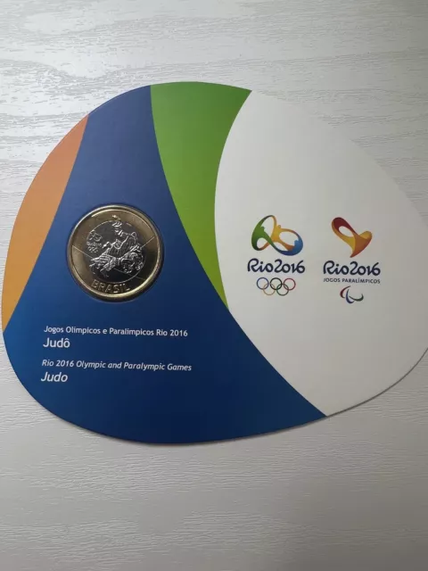 2016 Brazil Rio 2016 Olympic Judo 1 Real Coin In Blister Pack WC#53