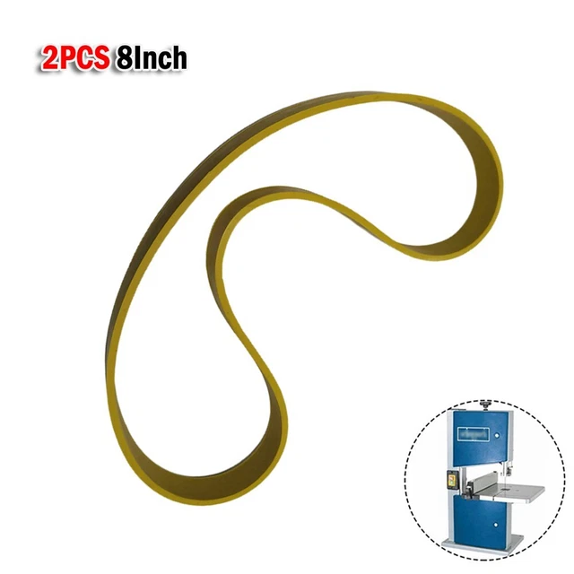 Lavorazione legno seghetto a nastro ruota anello in gomma adatto per seghetto a nastro 8" ruota 2 pz