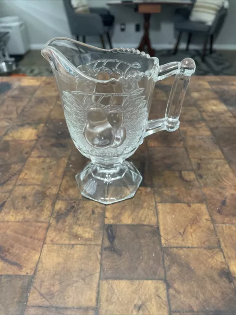 EAPG Baltimore Clear Pressed Glass Pear Creamer