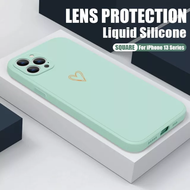 For iPhone 13 14 Pro Max 12 11 XR XS X 8 7 Heart Shockproof TPU Soft Case Cover