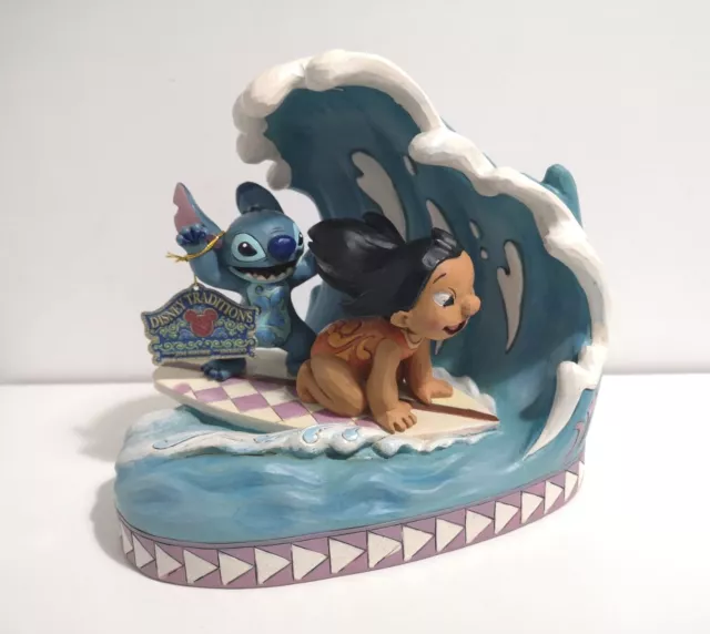 Disney Traditions Lilo And Stitch Catch the Wave Figure Large Ornament Jim Shore