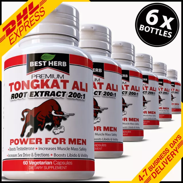 360 x TONGKAT ALI PILLS LONGJACK PASAK BUMI PURE ROOT EXTRACT 200:1 GRADE 'A'