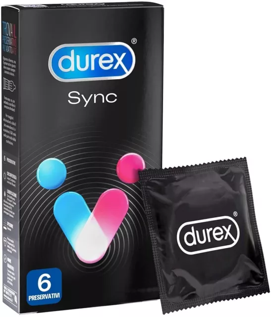 Preservativi Durex Sync Stimolanti e Ritardanti Rilievi Ritardante Profilattici