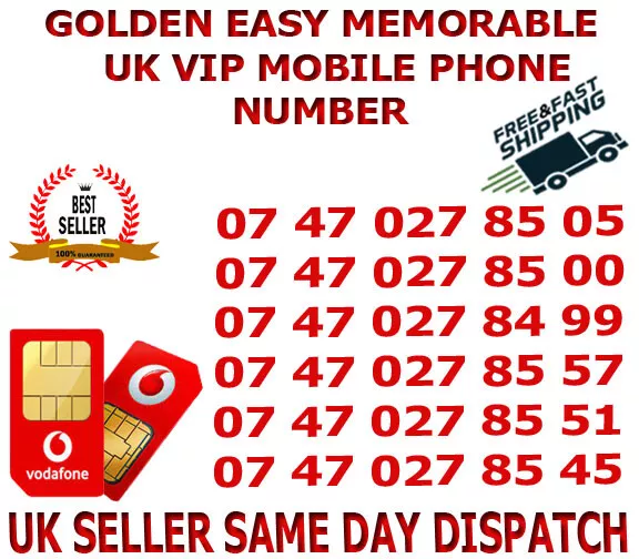 NUMERO DI CELLULARE VIP GOLDEN EASY MEMORABLE UK (Rete Vodafone) B 31