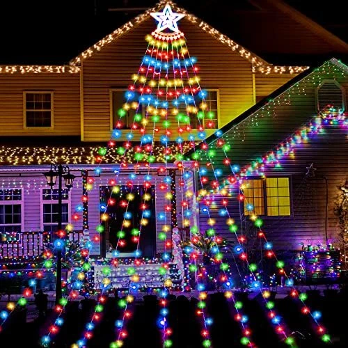 350 Led Christmas Decorations Star Light Outdoor 12.5ft Christmas Tree Lights Ea