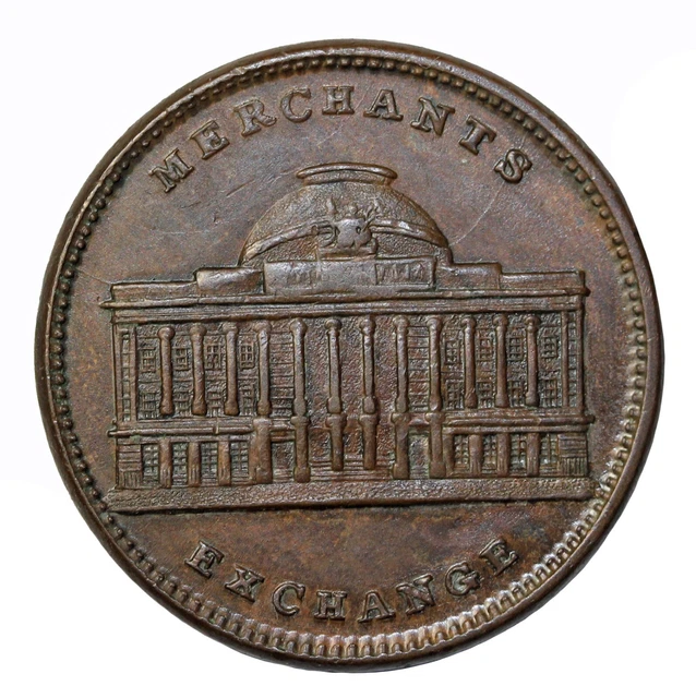 New York Merchants Exchange Tontine Building Hard Times Token HT-294