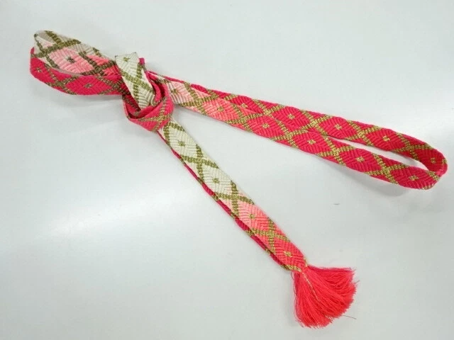6140341: Japanese Kimono / Vintage Hand-Tied Obijime Cord