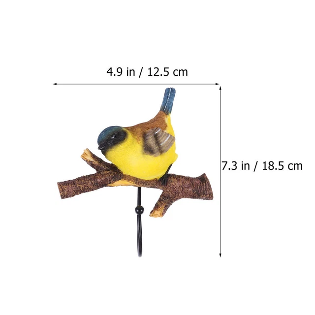 Ländliche Wand montiert Haken Vogel Kleiderbügel dekorative Wandverzierung für H 2