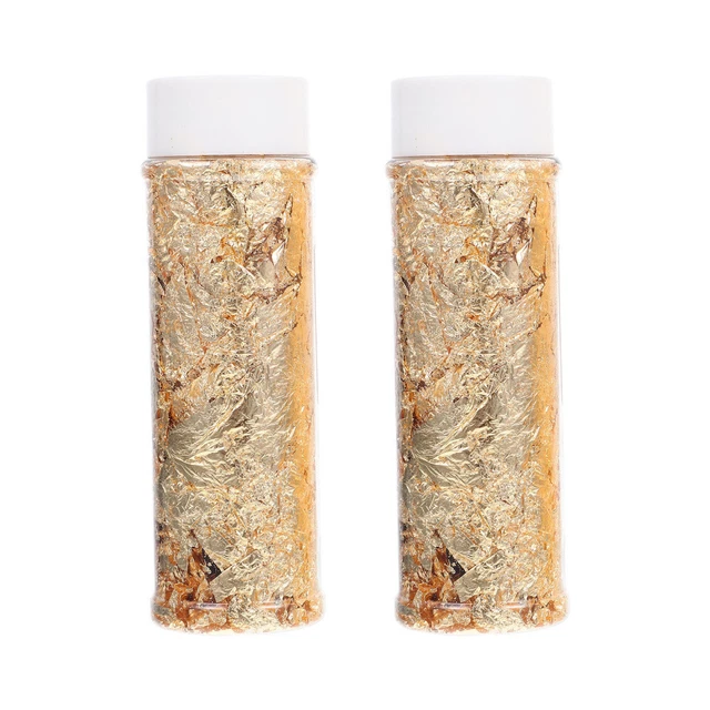 2 botellas de escamas de papel de aluminio para hacer joyas