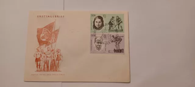 Ersttagsbrief DDR 1963 Gegen Krieg und Faschismus gest. Berlin W8 24.9.63