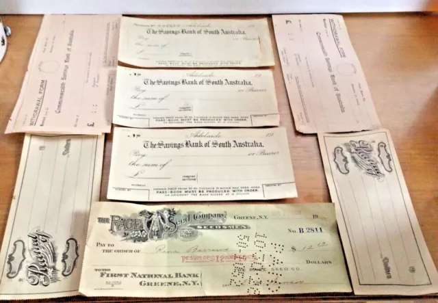 Vintage Bundle Of Banking And Receipt Ephemera