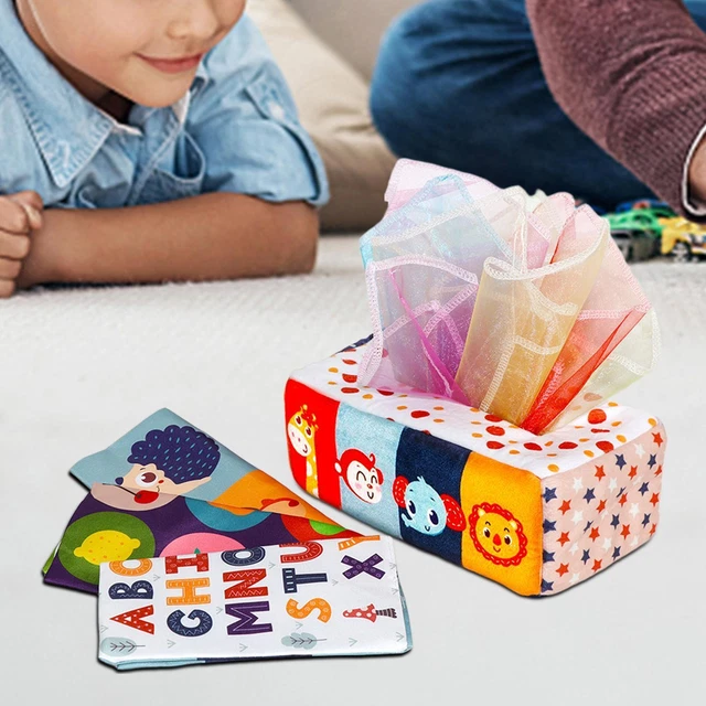 Baby Tissue Box Toy Manipulative Pull Tissues Activities for Infants