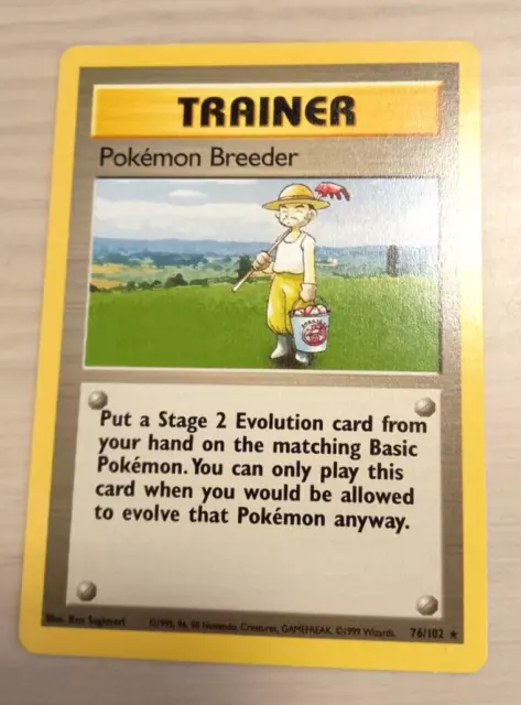 POKEMON KARTEN - Pokemon Züchter Basisset 76/102 unbegrenzt selten