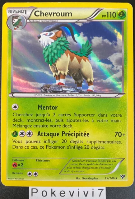 Carte Pokemon CHEVROUM 19/146 Holo XY de Base FR OCCASION