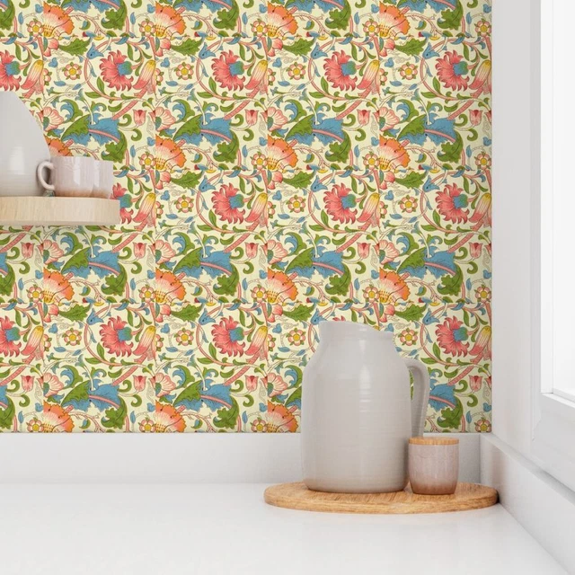 Vintage Lodden Wallpaper by Morris,Peel and Stick Wallpaper, Removable Wallpaper
