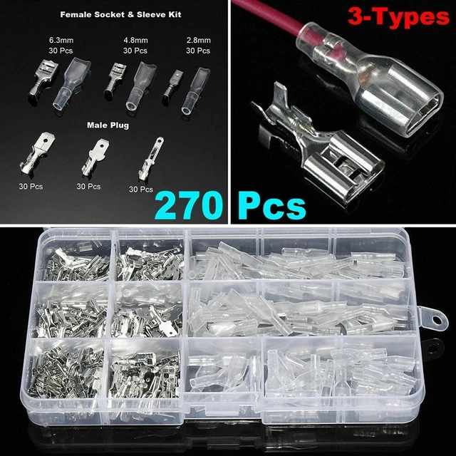 270 Pièce Bêche à Sertir Connexion Câble Laiton Étamé Utile Accessoire