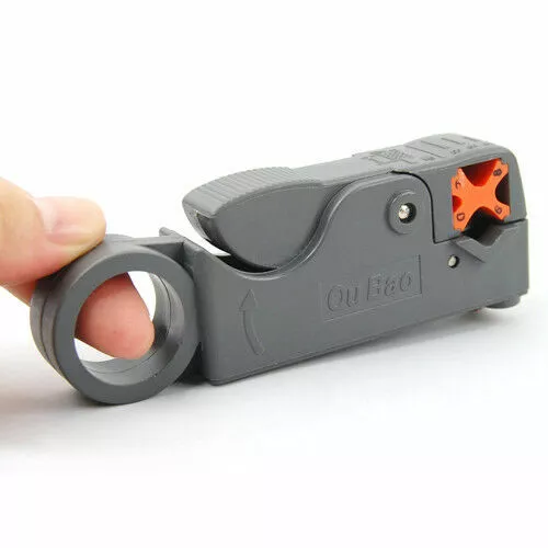 PureTek® Rotary Coaxial Coax Cable Cutter Stripper Tool for RG58 RG6 RG59