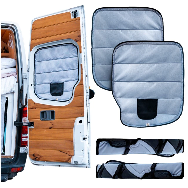 INSULATED BLACK OUT Rear Window Covers for Mercedes Sprinter (Pair