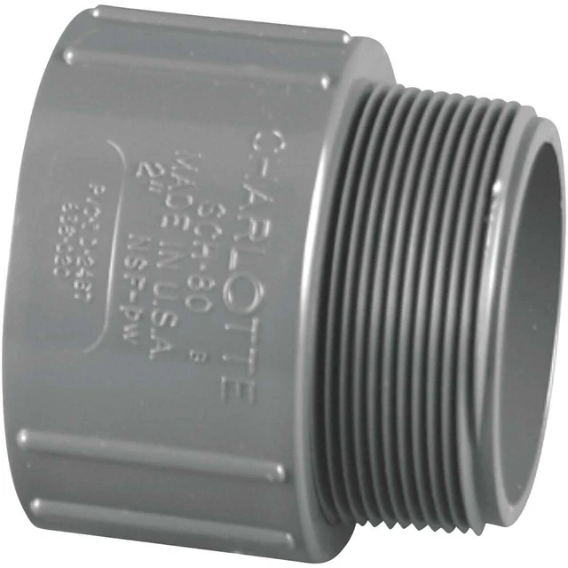 Charlotte Pipe 1-1/2 In. Schedule 80 Male PVC Adapter PVC 08109  1400HA Pack of