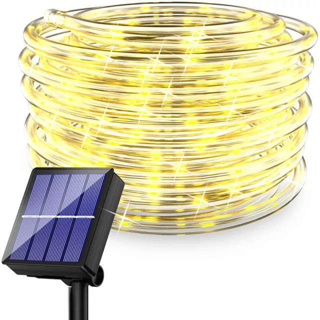 Solar Lichterkette Beleuchtung 50/100 LED Kupferdraht Party Garten Außen Deko