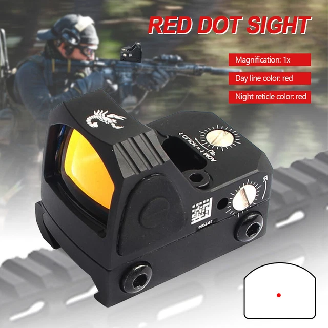 Mini Red Dot Sight Rifle RMR Collimator Optics Scope 20mm Pistol Glock 17 19 US