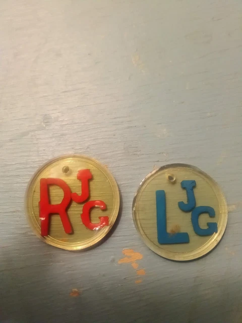 Xray Markers Red And Blue With Initials JG