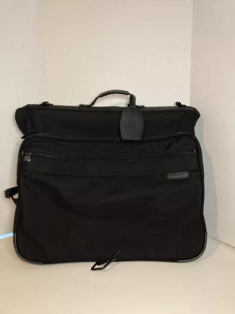 Briggs & Riley Bi Fold Carry On Suit Garment Bag Folding Travel Nylon Great Cond