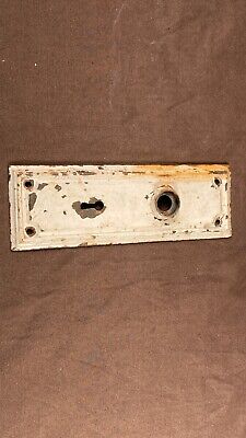 Antique Vintage Door Knob Back Plate Mortise Lock Escutcheon Steel