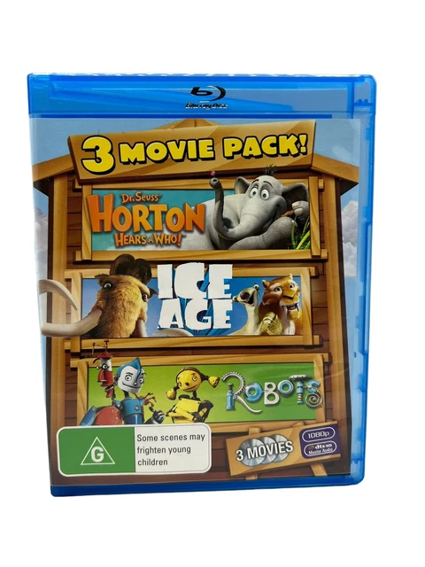 3 MOVIE PACK: Dr Seuss Horton Hears A Who!, Ice Age, Robots (G) BLU-RAY ...