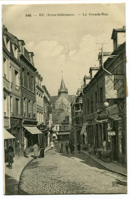 CPA - Carte Postale - France - Eu - La Grande Rue - 1922 (I10469)