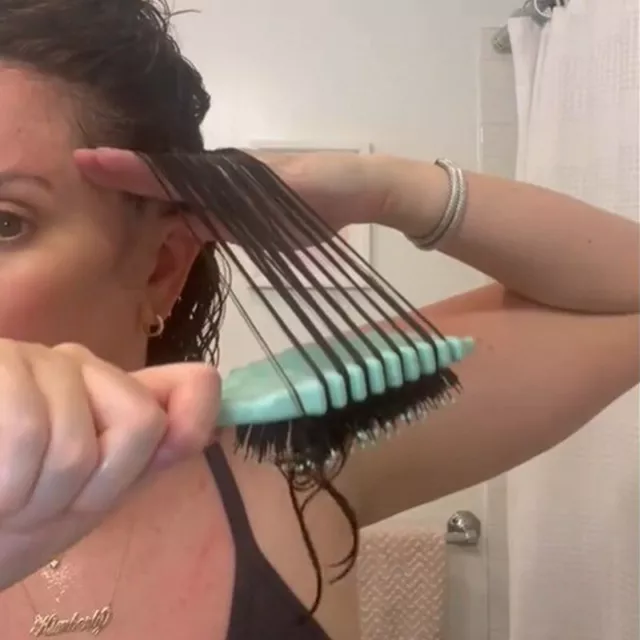 Spazzola per capelli ricci - La migliore spazzola per capelli ricci, spazzola che definisce riccioli Fo BII