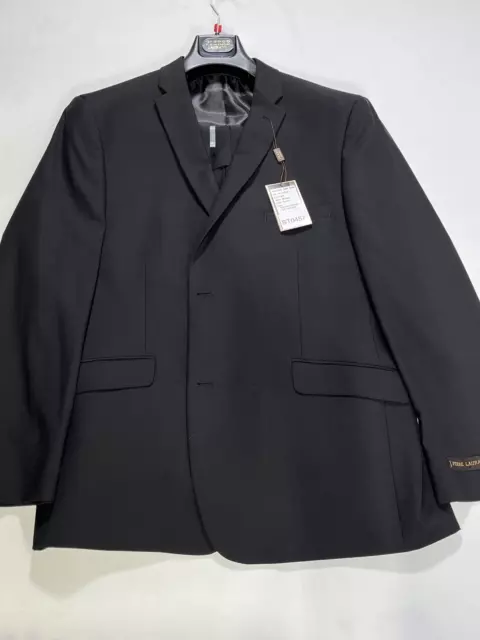 Mens Pierre Laurant Slim Fit Black Suit Size 44R 38W NEW