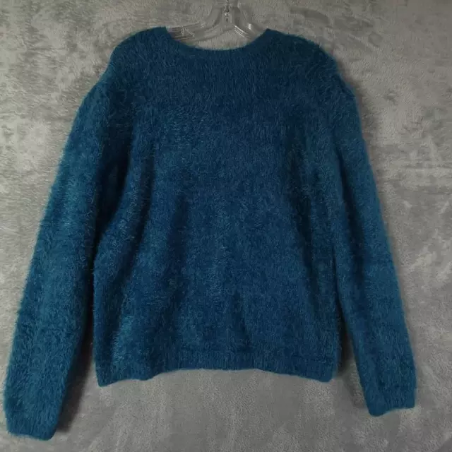 Endless Rose Womens Pullover Sweater Blue Crew Neck Marled Long Sleeve M New