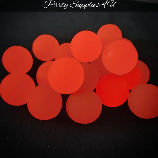 4 x palline getto rimbalzante arancione al neon festa/borsa/riempitivi/calze/bacchetti/giocattoli/bambini/27 mm