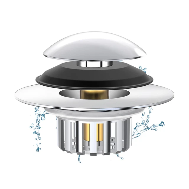 Upgraded 2-in-1 Bathtub Drain Stopper & Hair Catcher - Dual Filtration Design, Fits 1.45-1.8 Inch Drains - View #7