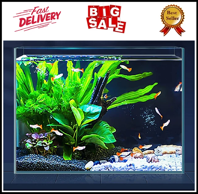 3 gallon small fish tank Ultra Clear Glass Rimless Low Iron for Betta/Nano/Snail