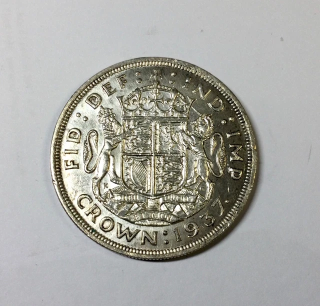 Great Britain 1937 George VI Crown  Business Strike Sharp Coin Lustre  KM#857
