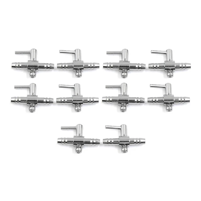 ZZHXSM 2-Way Air Flow Control Valve For Aquarium - Stainless Steel Air Splitter, Adjustable Oxygen Pump Accessory