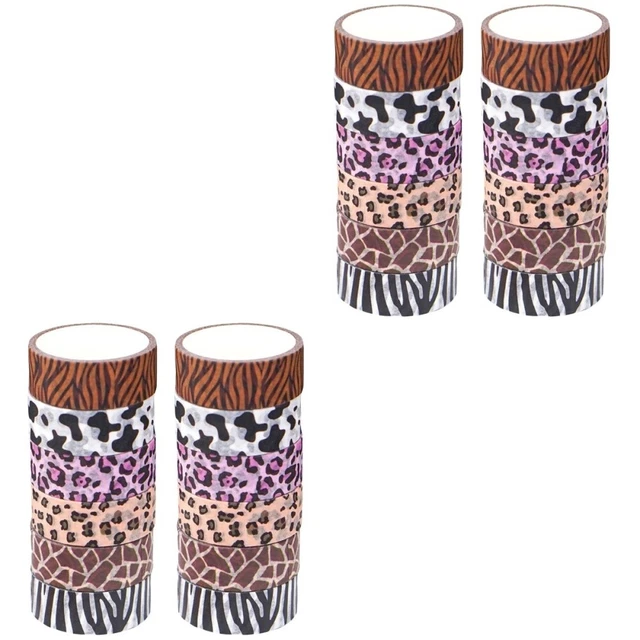 24 Rolls Animal Ptints Match Washi Tape Decorative Scrapbooking Tapes DIY Washi