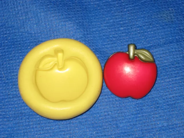 Apple Silicone Mold #287 for Resin Clay Candy Chocolate Card Craft fimo