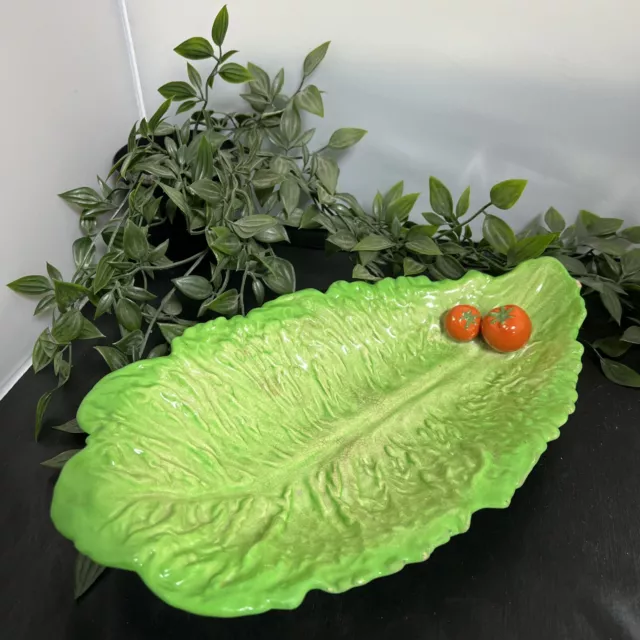 Rare Carlton Ware lettuce dish with three dimensional tomatoes (c.1920-26)