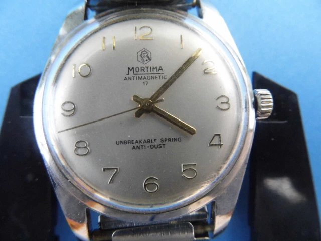 Montre mécanique Mortima unble arable spring antidust Fab. Suisse