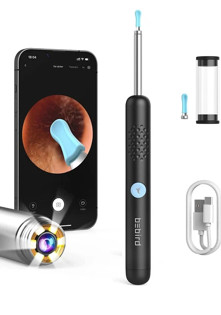 Limpiador de oídos BEBIRD R1 herramienta de eliminación de cera con cámara de 3 MP endoscopio selección de oídos