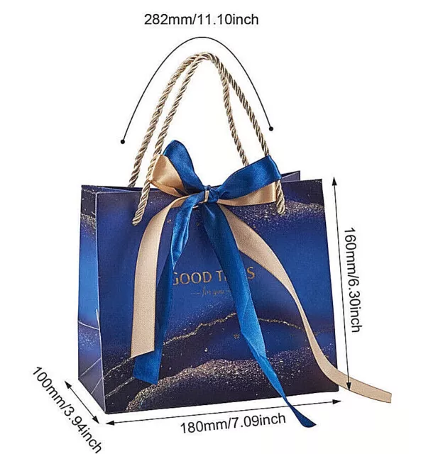 LUXURY BOUTIQUE Ribbon Tie GIFT BAG Rope Handles  CHRISTMAS PARTY PAPER BAGS
