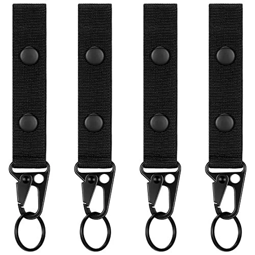 4 Pack Nylon Duty Belt Keepers with Key Holder Duty Belt Keychain Organizer M...