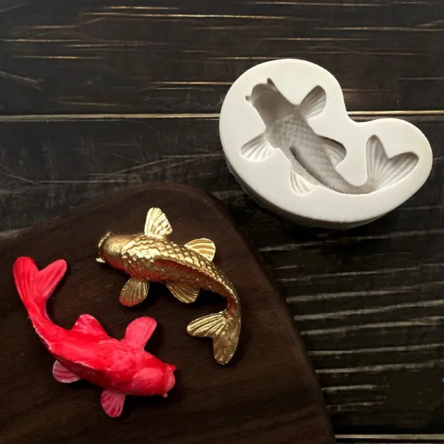 3D DIY Silicone Fish Shape Cake Mould Carp Fondant Mold Chocolate Soap MoliB-wf
