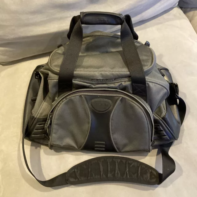 Vintage - Tumi T2 Ballistic Nylon Leather Weekender Carry-on Gym Bag Gray Duffel