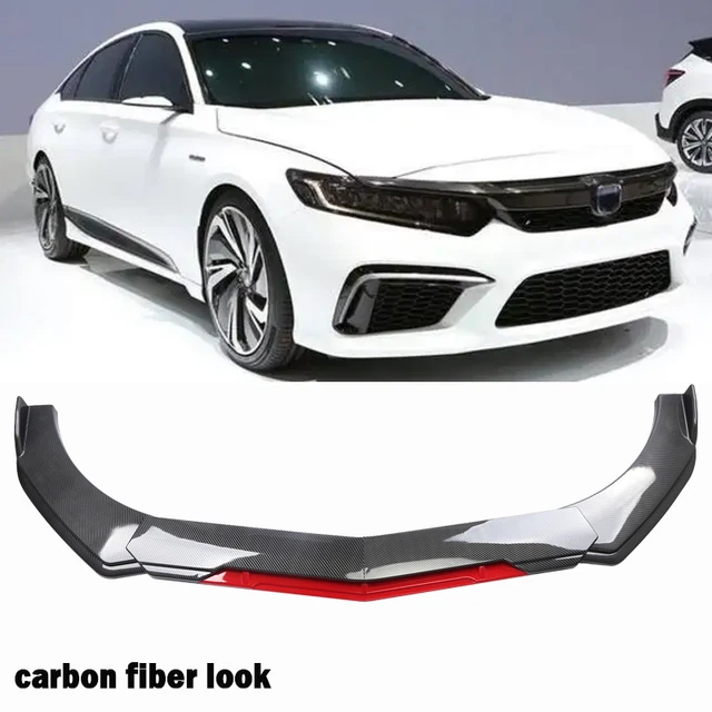 FOR HONDA ACCORD Front Bumper Chin Lip Spoiler Body Kit Carbon Fiber