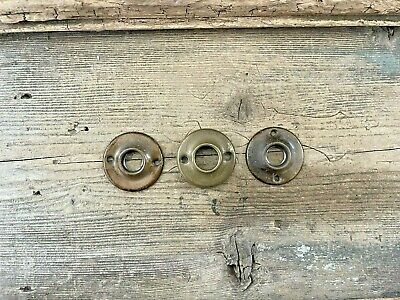 VTG 3 SHABBY CHIPPY Door ESCUTCHEON COVER Back Plates JEWELRY/ARTS/CRAFTS